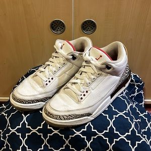 Jordan 3 white cement size 8